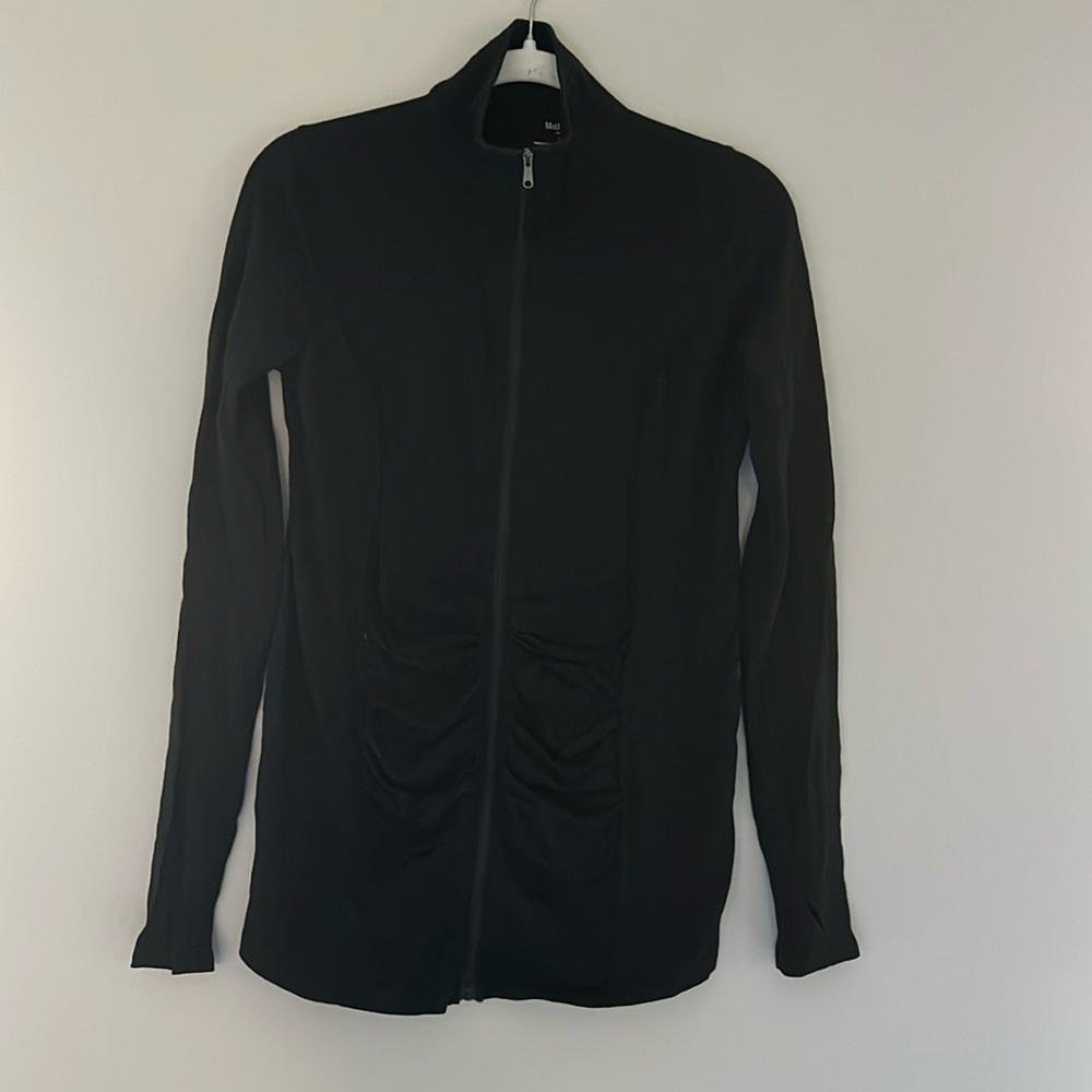 Motherhood Maternity Black Performance Zip Front Maternity Active Jacket small